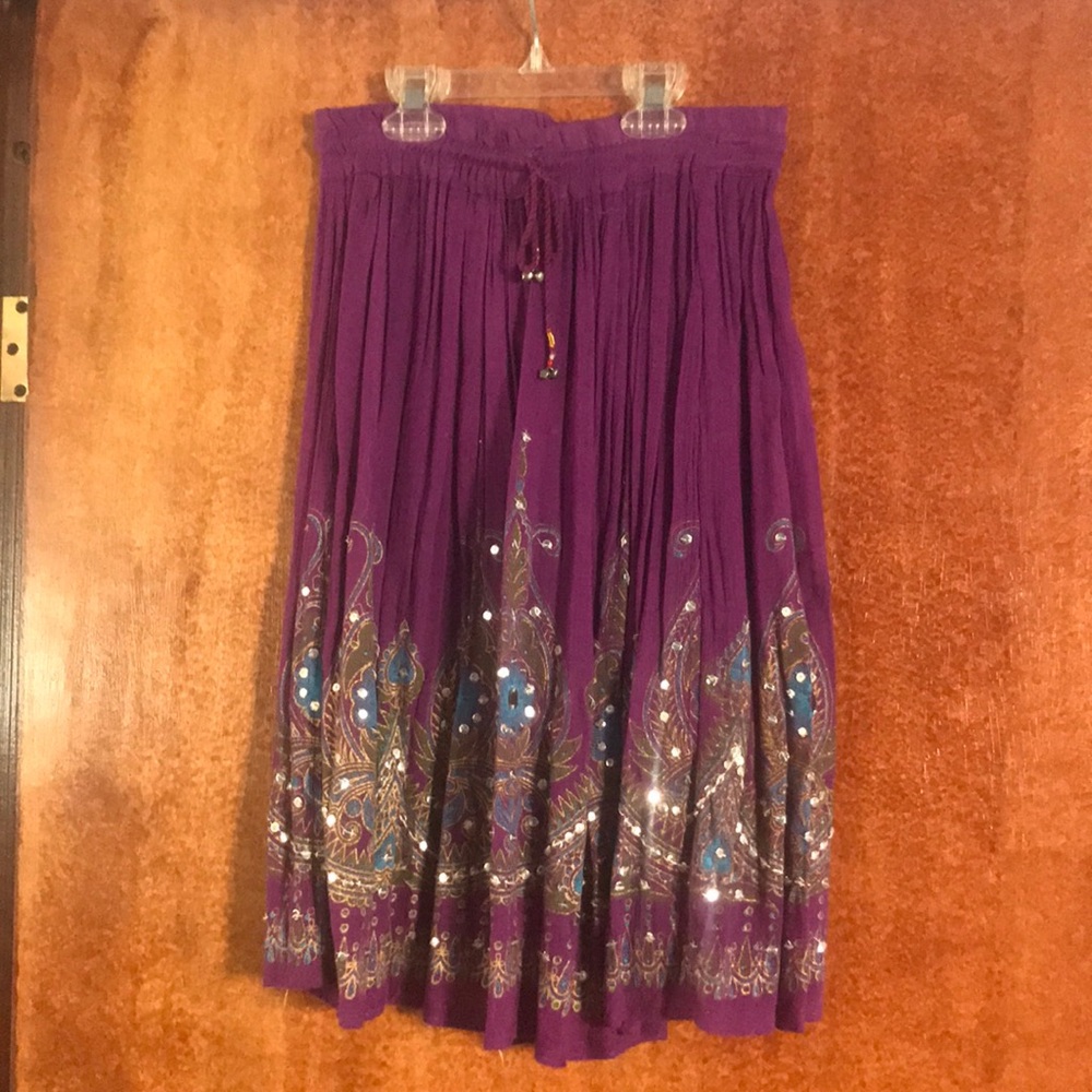 Purple boho skirt